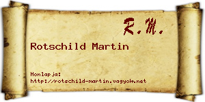 Rotschild Martin névjegykártya
